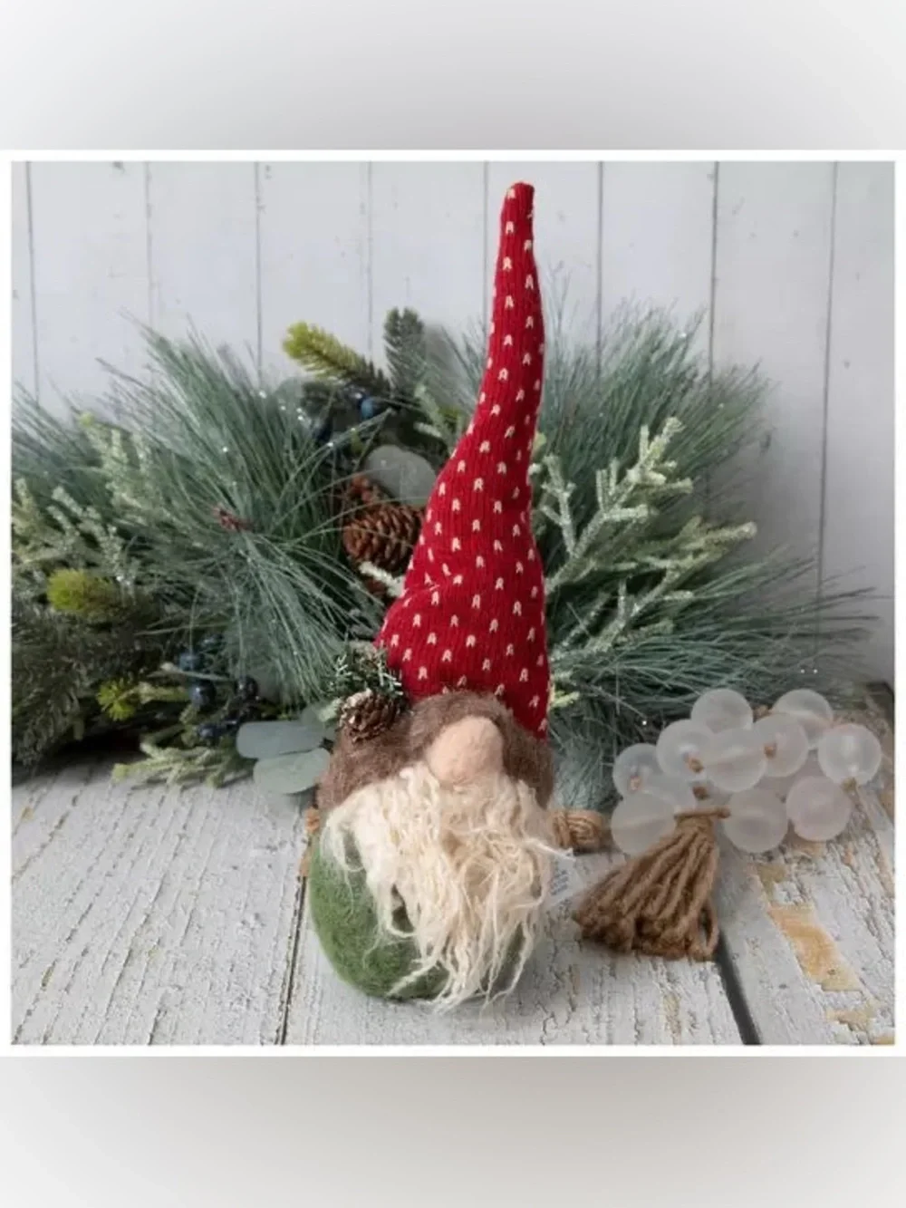 Green Standing Plush Christmas Gnome